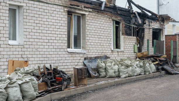 Professional Fire Damage Removal technician working in Brinklow, MD
